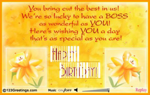 happy birthday message for boss