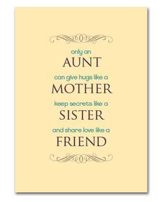 Mother's Day Printable for Aunts More