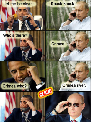 Knock knock who’s there? Crimea…