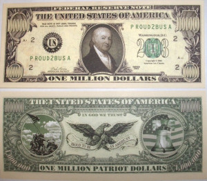 million dollar bill image