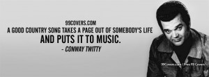 Conway Twitty A Good Country Song Facebook Covers