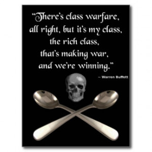 The rich are winning the class warfare postcard