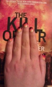 Nail art inspired by The Kill Order by James Dashner