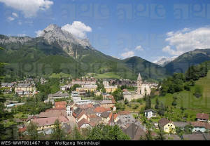 Austria Styria Eisenerz Pfaffenstein View of town