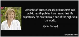 Advances in science and medical research and public health policies ...
