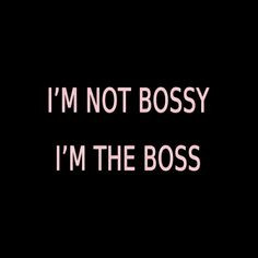 not bossy - I'm the boss - pink bey Art Print