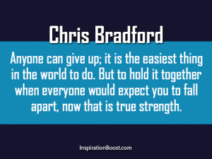 Chris Bradford – Giving Up Quotes