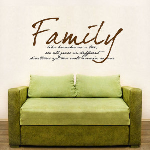 Family Roots Quote -- Vinyl Wall Art Decal Phrase Removable Sticker