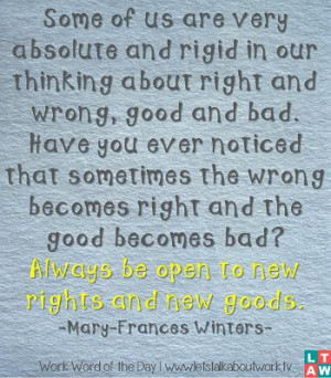 How open are you to new rights and new goods? | #WWOTD #WorkInspired # ...