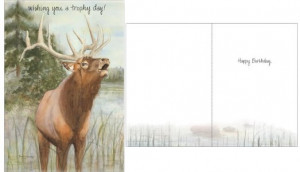 hunters elk birthday card outdoorsman birthday greeting card