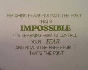Becoming Fearless Isn't The Poi nt - Divergent Quote- Vinyl Wall Decal ...