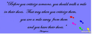 Walk A Mile In Someone Elses Shoes ” by Kim Hart