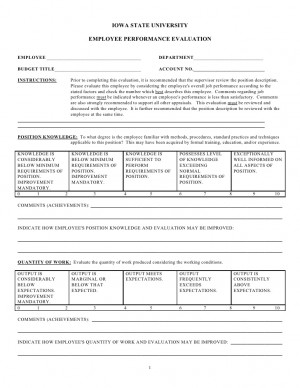 Employee Evaluation Forms
