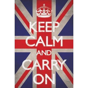 Poster de Motivation - Keep Calm And Carry On avec le drapeau anglais ...