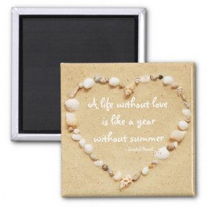 Seashell Heart Love Quote Magnet