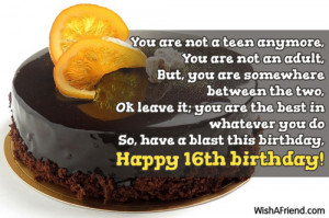 16th Birthday Wishes