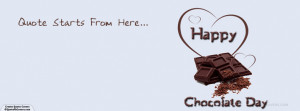 Happy Chocolate Day 9 February 2015 Custom Quote fb Cover