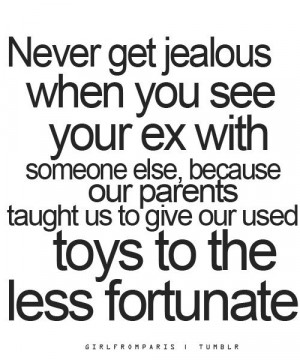 Never get jealous