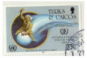 Postage stamp featuring