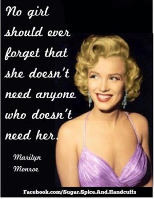Marilyn Monroe = wise bombshell
