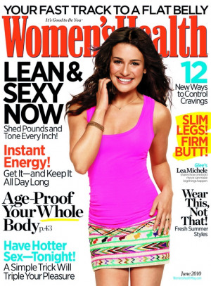 star Lea Michele is on the cover of the June issue of Women’s Health ...
