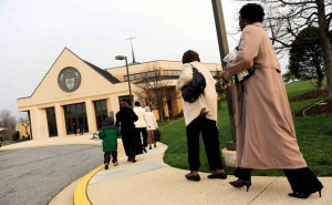 worship service at Ebenezer AME Church in Fort Washington, Maryland ...