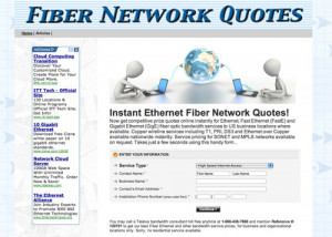 ... Ethernet over Fiber bandwidth quote for your business location now