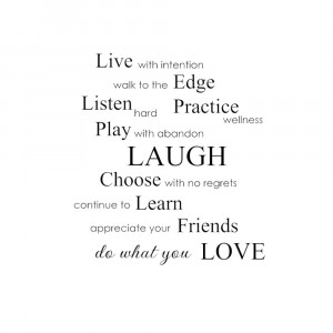 With Intention, Do What You Love - Inspirational Phrases Vinyl Sayings ...