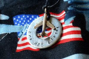 One Day Closer Metal Stamped Necklace - Deployment / Long Distance ...