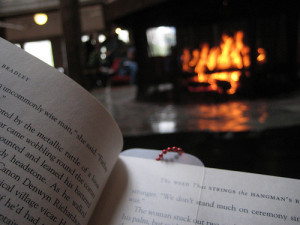 Reading by the fire