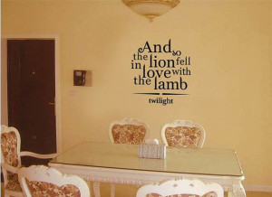 Quote Wall Decal Words Wall Art Quotes Wall Sticker - Twilight Quote ...