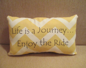 Life is a Journey Enjoy the Ride Inspirational Quote Small Cotton ...