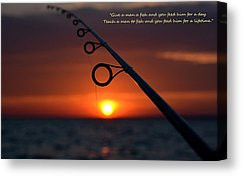 Fishing Quotes Canvas Prints - Fishing Pole 2A Canvas Print by Miss ...