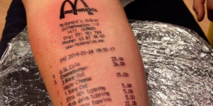 Receipt McDonald's Tattoo