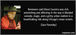 ... in a breathtaking ride along Chicago's mean streets. - Sara Paretsky
