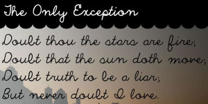 More Information on The Only Exception font