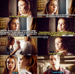 Stiles saving Lydia from Cora