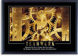 Stewart Superior -Teamwork- Motivational Picture, Black Frame, 23.5 x ...