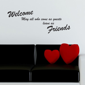 Welcome Friends Wall Sticker - Wall Quotes