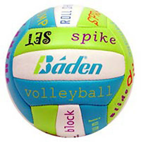 Baden Colorful Volleyball Sayings Mini Autograph Volleyball