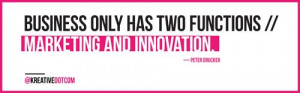 ... only has two functions marketing and innovation.
