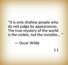 Oscar Wilde on shallow people