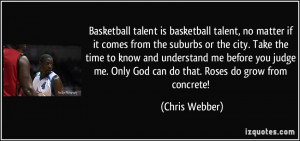 Basketball talent is basketball talent, no matter if it comes from the ...
