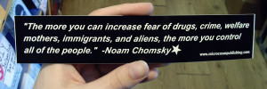 Sticker #093: Noam Chomsky Quote