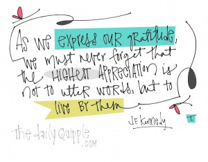... quote how to express gratitude how to show appreciation jfk jfk quote