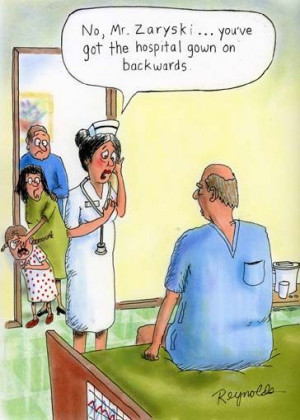 Hospital gown Joke | Hospital gown in Funny Cartoons & Pics ...