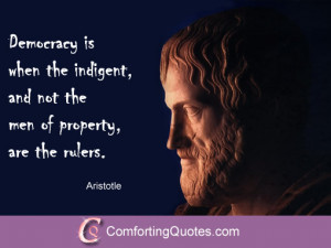 Quote About Democracy and Rulers from Aristotle
