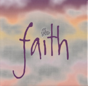 Faith with Multi Colored Clouds magnet by QuoteLife