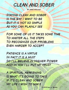 about being clean and sober by Janet Mullaly. #addiction #recovery ...