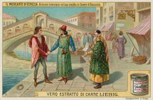 Caption Antonio Intervenes on Bassanio's Behalf with Shylock. Liebig ...